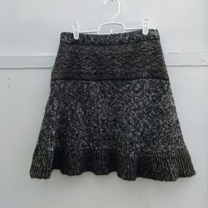 Prana Black and Gray A-Line Skirt